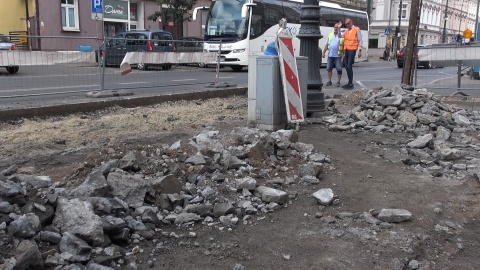 Rozpoczęły się prace przy budowie przystanku wiedeńskiego przy ulicy Gdańskiej, róg Chodkiewicza/ fot. jw