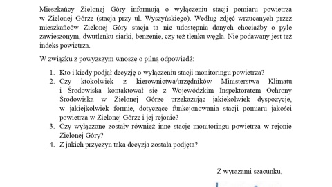 Pisma wysłane przez senatora Brejzę do WIOŚ i Minister Klimatu i Środowiska/fot: nadesłane przez biuro senatorskie Krzysztofa Brejzy