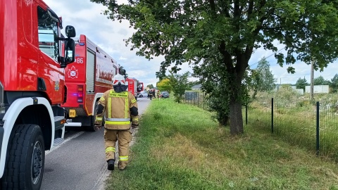 Jeden z kierowców wymagał interwencji helikoptera LPR/fot: Maciej Wilkowski