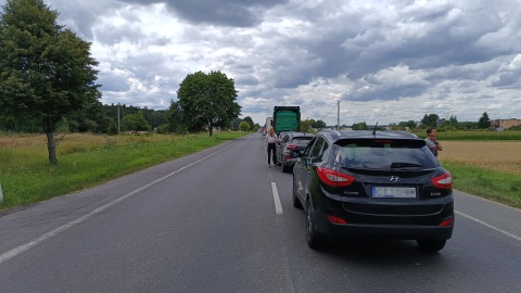 Jeden z kierowców wymagał interwencji helikoptera LPR/fot: Maciej Wilkowski