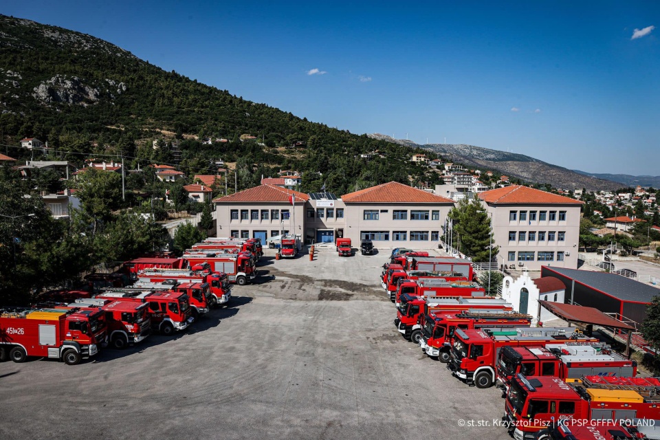 Polscy strażacy przygotowują się do powrotu z misji w Grecji/fot. Państwowa Straż Pożarna, Facebook