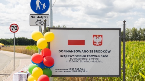 Uroczystym otwarcie drogi gminnej Skrwilno-Mościska/fot. Kujawsko-Pomorski Urząd Wojewódzki