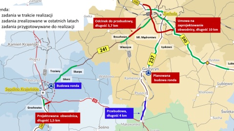 W Urzędzie Marszałkowskim doszło do podpisania umowy na zaprojektowanie obwodnicy Tucholi. Prace w terenie mają rozpocząć się wiosną 2025 roku/mapka: UMWKP