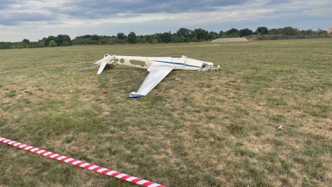 Okoliczności wypadku będzie wyjaśniać między innymi Państwowa Komisja Badania Wypadków Lotniczych/fot. Michał Klugowski, KM PSP Toruń, Facebook