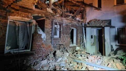 Kamienica w Chełmży zniszczona przez wybuch gazu/fot. KM PSP Toruń/Facebook