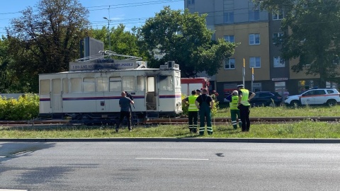 Pożar w zabytkowym bydgoskim tramwaju/fot. Jarosław Kopeć