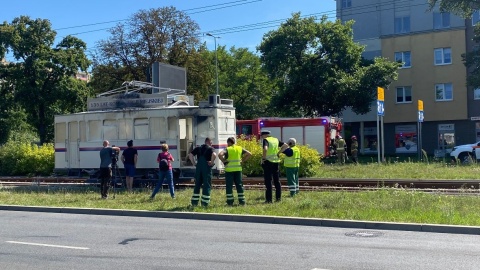 Pożar w zabytkowym bydgoskim tramwaju/fot. Jarosław Kopeć