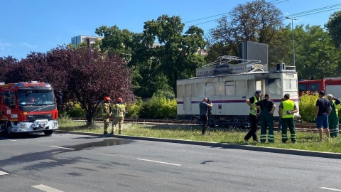 Pożar w zabytkowym bydgoskim tramwaju/fot. Jarosław Kopeć