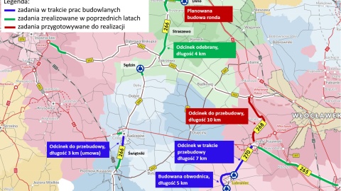 W ramach podpisanej umowy prace będą realizowane na ponad trzykilometrowym odcinku pomiędzy Radziejowem (od Zespołu Szkół Mechanicznych) do miejscowości Świątniki/mat. UMWK-P