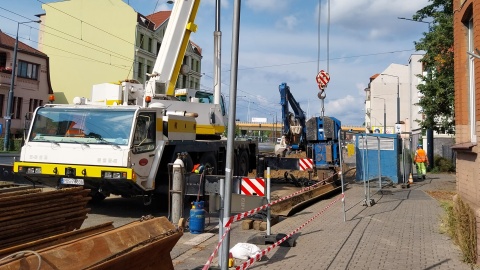 Koniec listopada to planowany termin zakończenia budowy kanalizacji deszczowej na ulicy Jagiellońskiej w Bydgoszczy/fot. Elżbieta Rupniewska