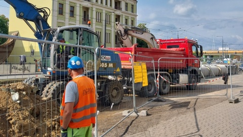 Koniec listopada to planowany termin zakończenia budowy kanalizacji deszczowej na ulicy Jagiellońskiej w Bydgoszczy/fot. Elżbieta Rupniewska