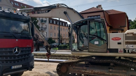 Koniec listopada to planowany termin zakończenia budowy kanalizacji deszczowej na ulicy Jagiellońskiej w Bydgoszczy/fot. Elżbieta Rupniewska