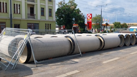 Koniec listopada to planowany termin zakończenia budowy kanalizacji deszczowej na ulicy Jagiellońskiej w Bydgoszczy/fot. Elżbieta Rupniewska