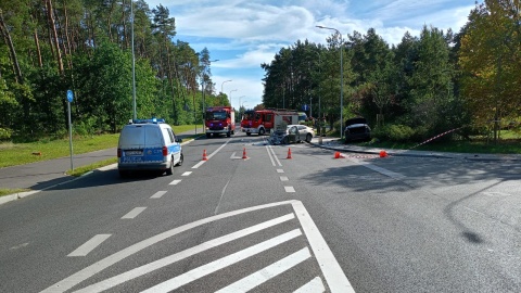 Wypadek na skrzyżowaniu ul. Drzycimskiej i Smukalskiej/fot. Bydgoszcz998, Facebook