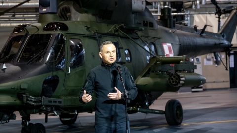 Wizyta prezydenta Andrzeja Dudy w 56. Bazie Lotniczej w Inowrocławiu/fot. Tytus Żmijewski/PAP