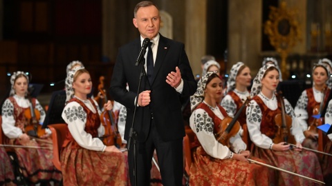 Prezydent Andrzej Duda przed rozpoczęciem koncertu w Rzymie/PAP/Andrzej Lange