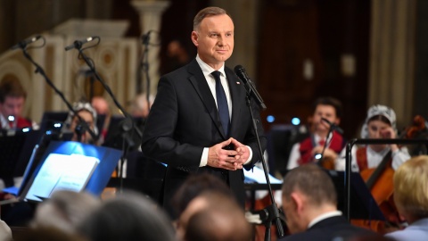 Prezydent Andrzej Duda przed rozpoczęciem koncertu w Rzymie/PAP/Andrzej Lange