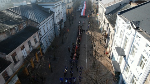 Flaga we Włocławku (Dronfor jw)