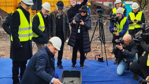 Pod budowę Europejskiego Centrum Filmowego uroczyście wmurowano kamień węgielny/fot: Michał Zaręba