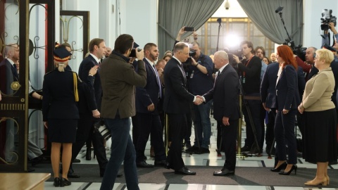 Prezydent Andrzej Duda w Sejmie/ fot. PAP/Rafał Guz