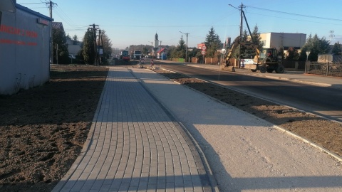 Ciągle trwa modernizacja drogi wojewódzkiej nr 254 m.in. w Brzozie/fot. Magdalena Gill