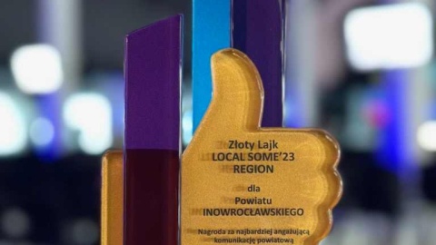 Nagroda „Złoty Lajk” dla Powiatu Inowrocławskiego/fot. Powiat Inowrocławski, Facebook