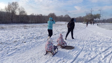 Na Kujawach i Pomorzu sypnęło śniegiem i dzieci ruszyły na sanki do Myślęcinka/fot. Tatiana Adonis