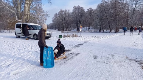 Na Kujawach i Pomorzu sypnęło śniegiem i dzieci ruszyły na sanki do Myślęcinka/fot. Tatiana Adonis