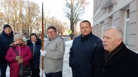 Tablicę poświęconą Melanii Sinorackiej, odsłonięto na podgórskiej kamienicy przy ul. Poznańskiej 125 w Toruniu/fot. Michał Zaręba