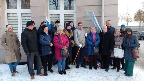 Tablicę poświęconą Melanii Sinorackiej, odsłonięto na podgórskiej kamienicy przy ul. Poznańskiej 125 w Toruniu/fot. Michał Zaręba