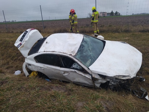 Wypadek na A1 pomiędzy Ciechocinkiem a Włocławkiem. Dwie osoby ranne [aktualizacja]