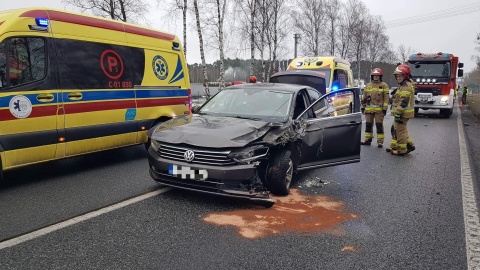 Wypadek w Makowiskach. Trzy osoby trafiły do szpitala [aktualizacja]