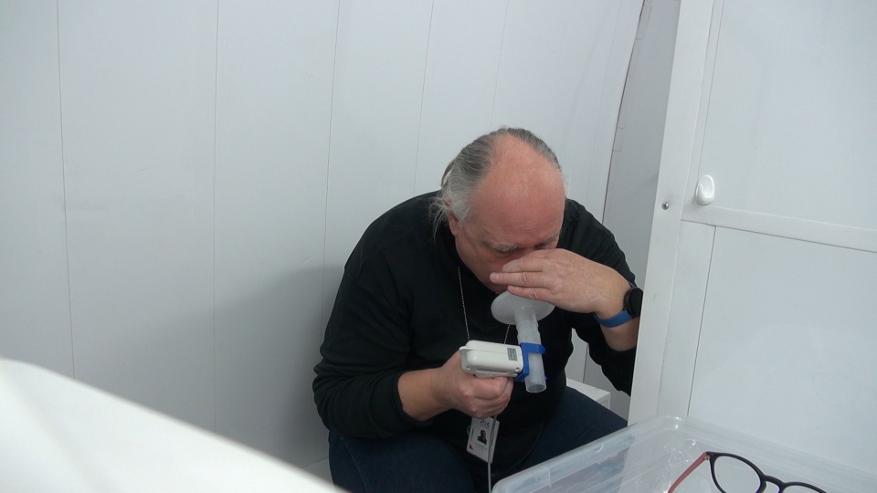 Badania spirometryczne w objazdowym gabinecie w Fordonie/fot. jw