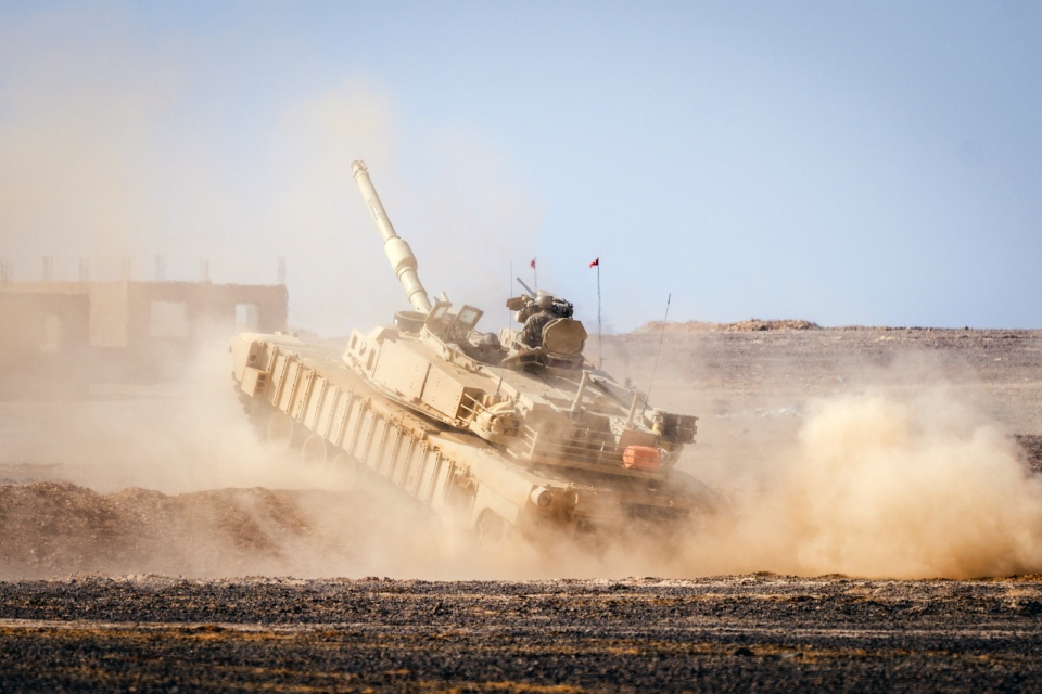 Ćwiczenia z użyciem czołgów Abrams w 2022 roku/fot. Sierżant Anthony Prater/PAP/EPA/DVIDS/HANDOUT