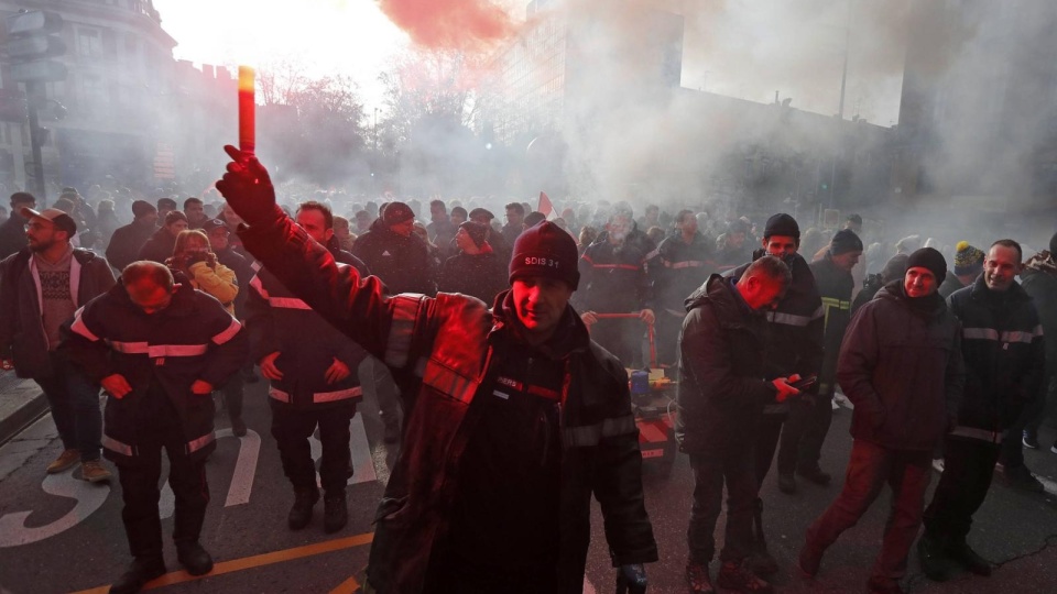 Protest uliczny w Tuluzie/fot. PAP/EPA