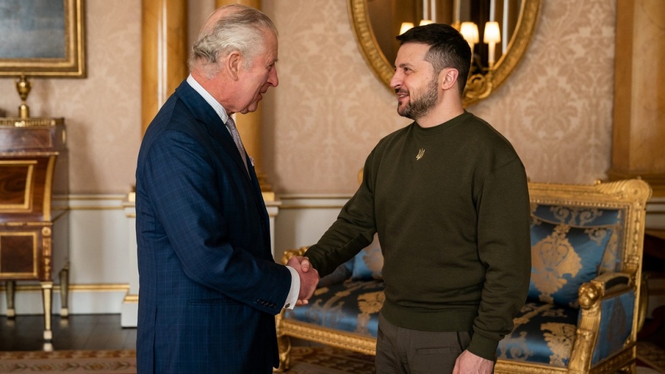 Król Karol III wita prezydenta Ukrainy Wołodymyra Zełenskiego/fot. The Royal Family, Facebook