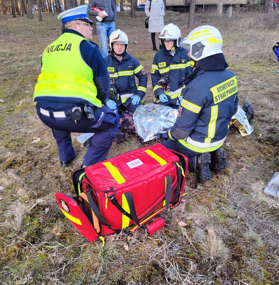 Do zdarzenia zadysponowano dwa zastępy z OSP Solec Kujawski oraz jeden zastęp SP PSP w Bydgoszczy/fot. OSP Solec Kujawski (kadr. - red.)