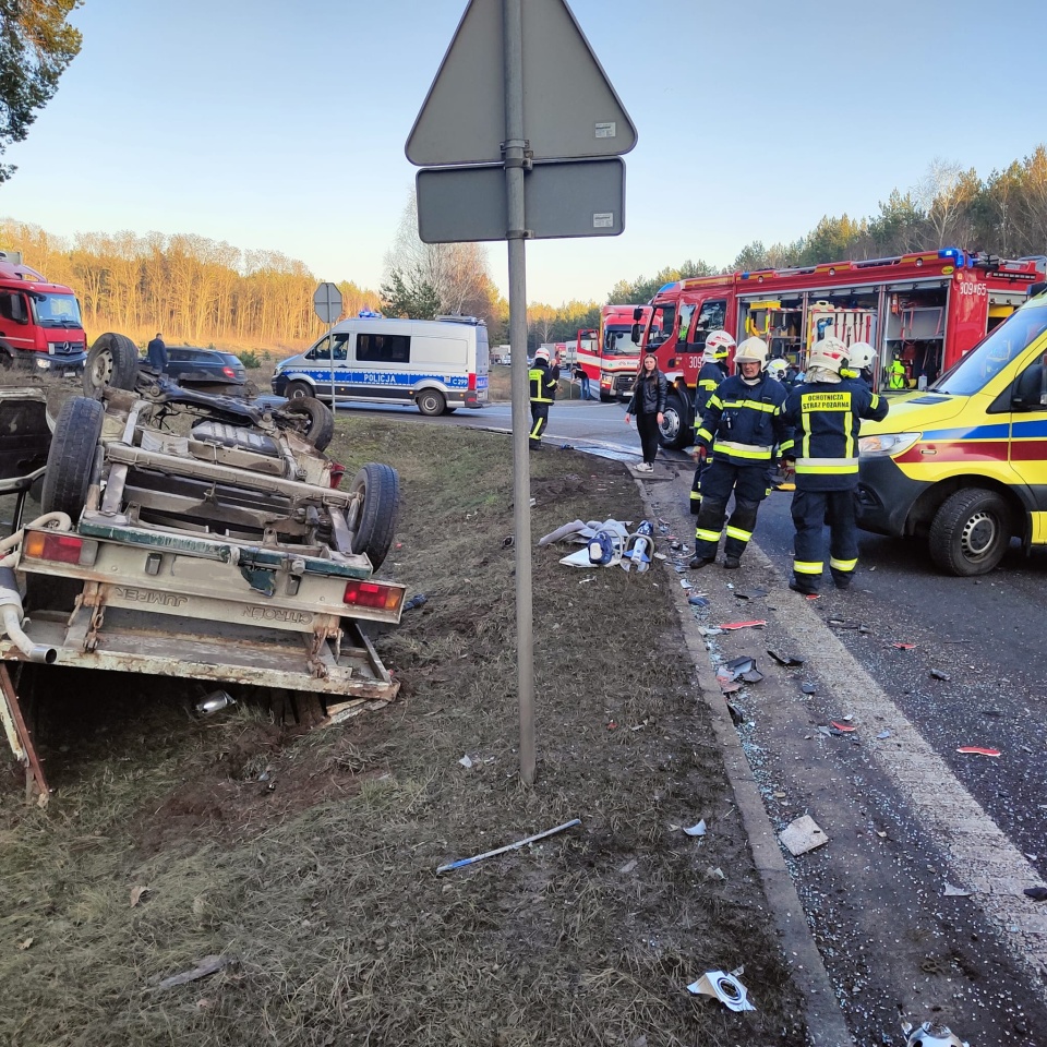 Do zdarzenia zadysponowano dwa zastępy z OSP Solec Kujawski oraz jeden zastęp SP PSP w Bydgoszczy/fot. OSP Solec Kujawski (kadr. - red.)