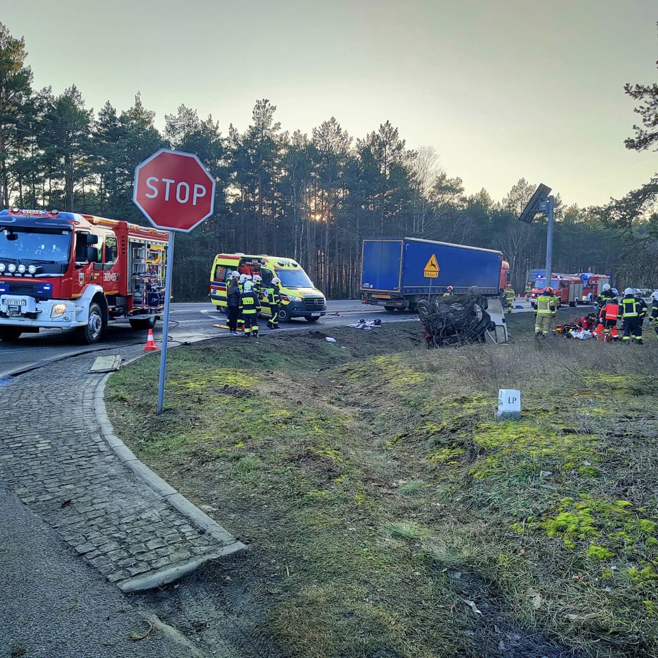 Do zdarzenia zadysponowano dwa zastępy z OSP Solec Kujawski oraz jeden zastęp SP PSP w Bydgoszczy/fot. OSP Solec Kujawski (kadr. - red.)