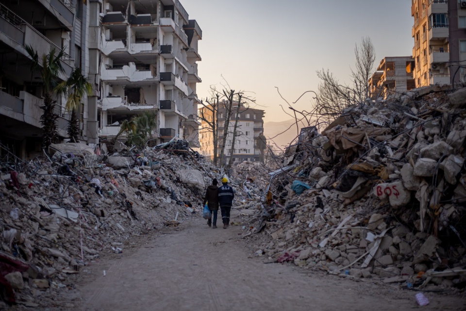 Zburzone budynki w Hatay w Turcji/fot. Martin Divisek/PAP/EPA