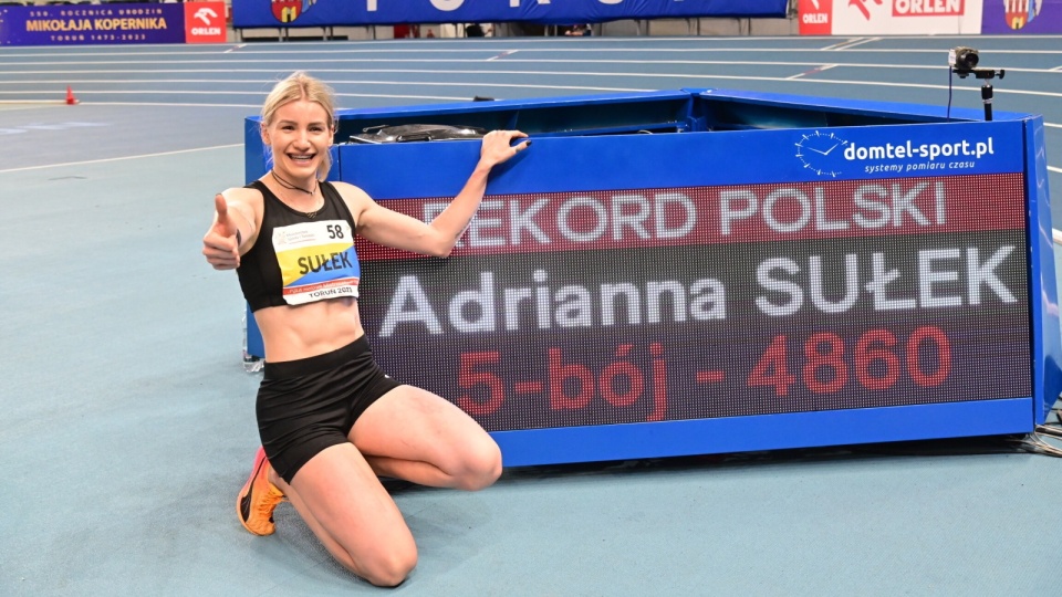 Adrianna Sułek znów pobiła rekord Polski w pięcioboju. Fot.: Tytus Żmijewski/PAP