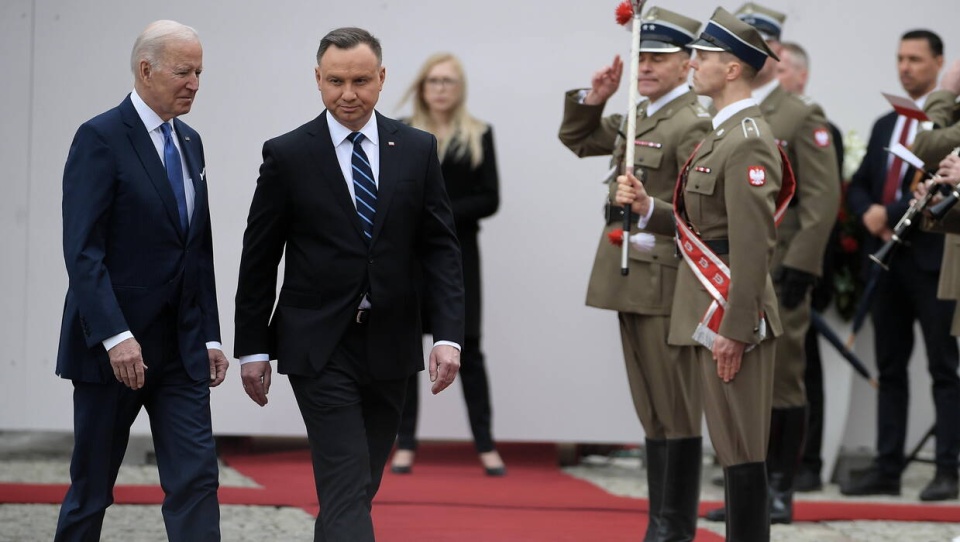 Prezydent Andrzej Duda i prezydent Joe Biden/fot. Marcin Obara, PAP