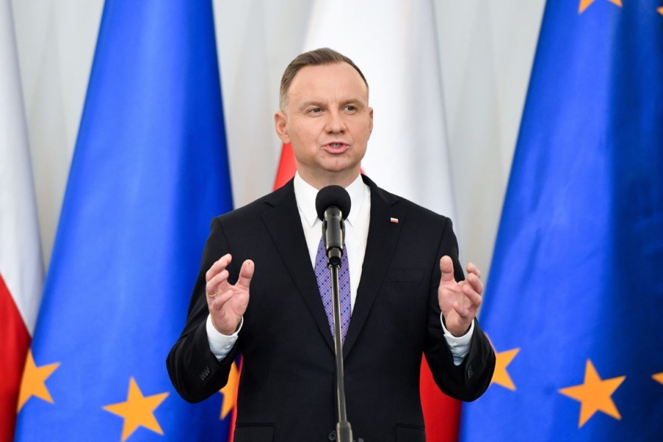 Prezydent Andrzej Duda wygłosił orędzie do Polaków/fot. Radek Pietruszka, PAP