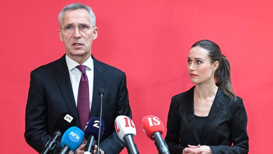 Sekretarz generalny NATO Jens Stoltenberg i premier Finlandii Sanna Marin/fot. PAP, EPA