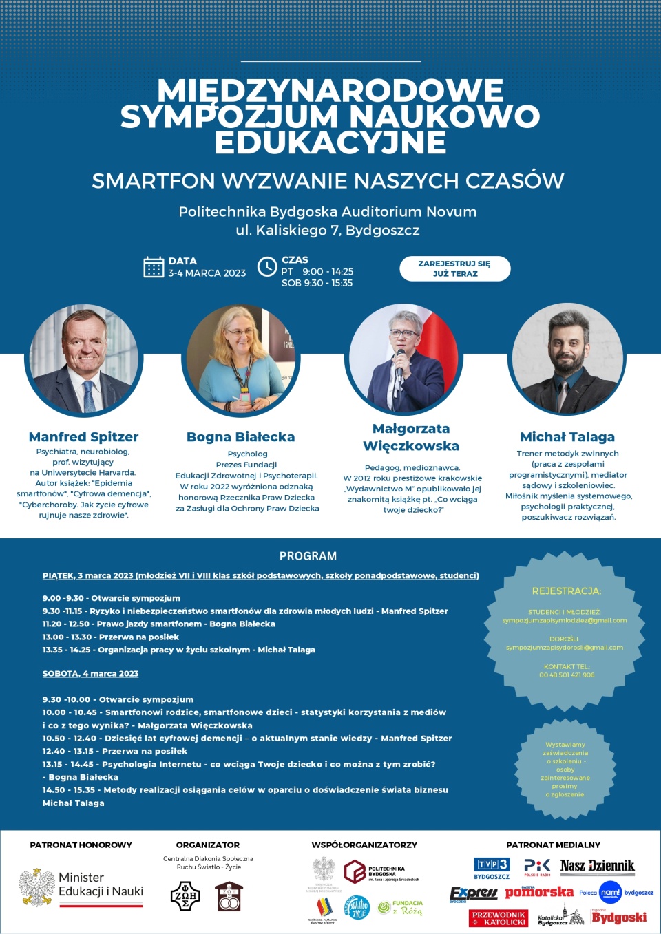 Program sympozjum „Smartfon – wyzwanie naszych czasów”