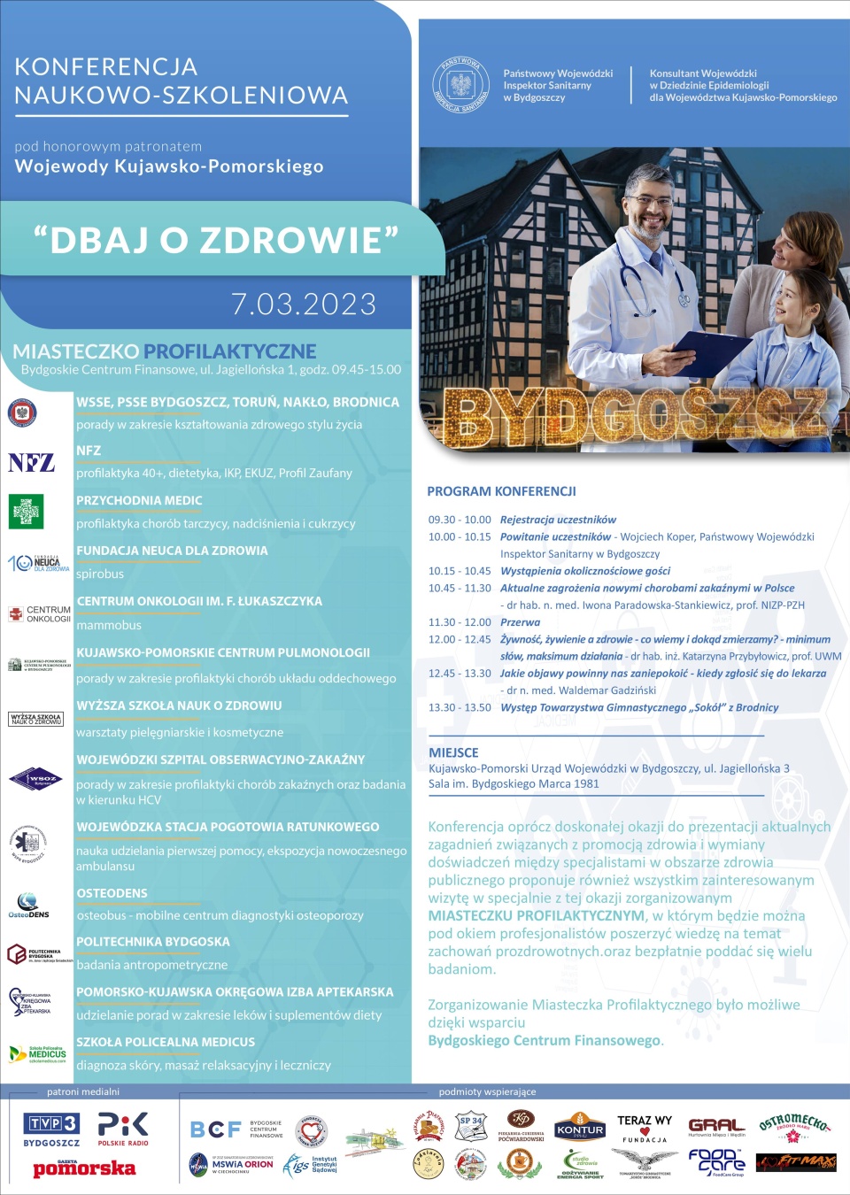 Program konferencji „Dbaj o zdrowie"/materiały promocyjne