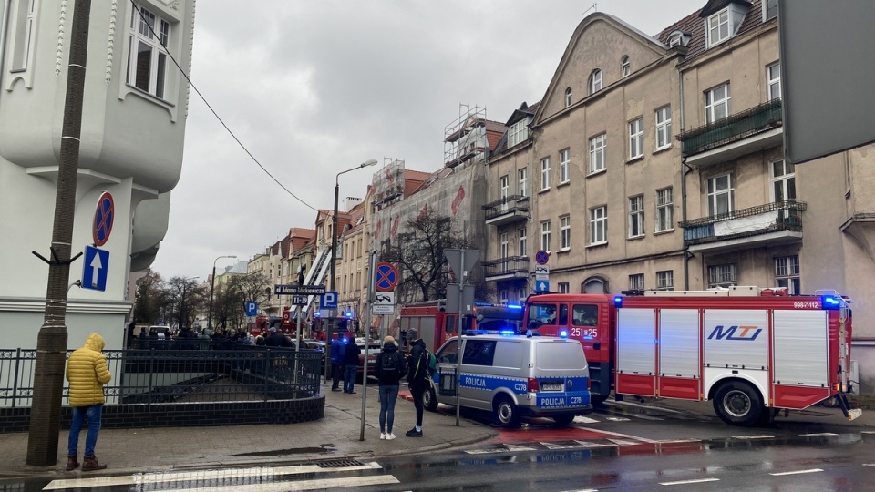 Pożar przy skrzyżowaniu ul. Paderewskiego i Mickiewicza w Bydgoszczy/fot. Jarosław Kopeć