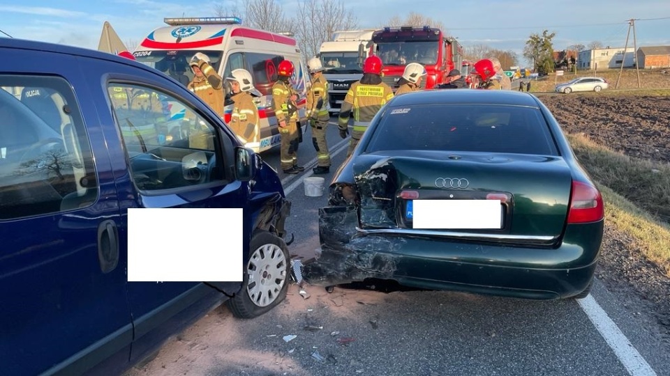 Na miejsce zdarzenia skierowano policję i straż pożarną/fot. Komenda Miejska Państwowej Straży Pożarnej w Grudziądzu