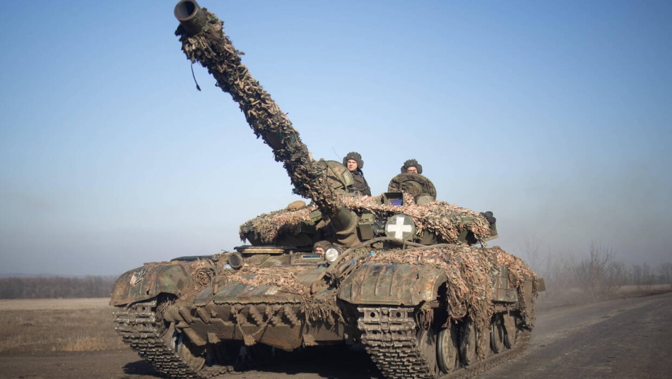 Ukraiński czołg w Bachmucie w Donbasie/fot. PAP/Abaca/Lafargue Raphael
