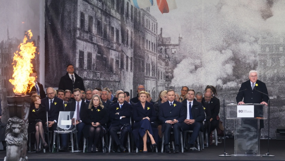 Przemówienie prezydenta Niemiec Franka-Waltera Steinmeiera/fot. Leszek Szymański, PAP